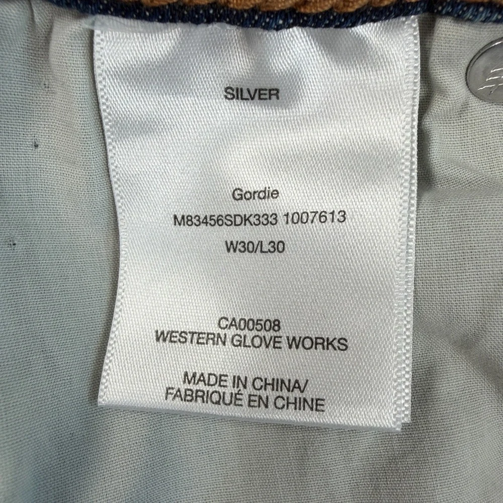 Silver Jeans Mens Gordie Straight Leg Stretch Jeans‎ 30x30 Medium Wash Denim